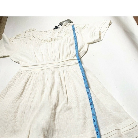 All saints white lace Broderie mini dress size 0 - Picture 12 of 12